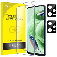 97 X JETECH SCREEN PROTECTOR FOR XIAOMI REDMI NOTE 12 5G (NOT FOR 4G) WITH CAMERA LENS PROTECTOR, TEMPERED GLASS FILM, HD CLEAR, 2-PACK EACH - TOTAL RRP £632:::: LOCATION - D RACK