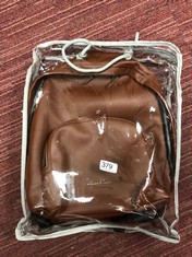 SILVER CROSS BROWN LEATHER BACKPACK: LOCATION - D RACK