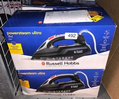 4 X RUSSELL HOBBS POWER STEAM ULTRA IRON, CERAMIC NON-STICK SOLEPLATE, 210G STEAM SHOT, 70G CONTINUOUS STEAM, 350ML WATER TANK, SELF-CLEAN, ANTI-CALC & ANTI-DRIP FUNCTION, 3M CORD, 3100W, 20630: LOCA