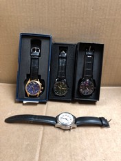 QTY OF ITEMS TO INCLUDE MENS OLEVS LEATHER WATCH: LOCATION - E RACK