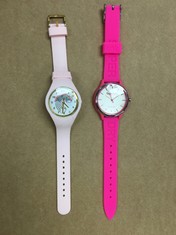 LADIES ICE WATCH RAINBOW PINK LADIES SUPERDRY WATCH PINK RUBBER STRAP: LOCATION - F RACK