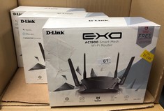 3 X D-LINK DIR?1960, EXO AC1900 SMART WI?FI ROUTER, DUAL BAND, 802.11 AC WAVE 2 WITH MU-MIMO, ALEXA COMPATIBLE, BLACK: LOCATION - A