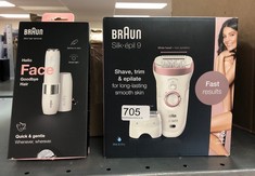 QTY OF ITEMS TO INCLUDE BRAUN FACE MINI HAIR REMOVER, FACIAL HAIR REMOVER FOR WOMEN MINI-SIZED DESIGN FOR PORTABILITY, EFFICIENT FACIAL HAIR REMOVAL ANYTIME, ANYWHERE, WITH SMART LIGHT, GIFTS FOR WOM