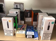 QTY OF ITEMS TO INCLUDE ASPIRE ZELOS NANO KIT - 18+ ID MAY BE REQUIRED: LOCATION - H RACK