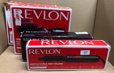 QTY OF ITEMS TO INCLUDE REVLON HAIR TOOLS RVHA 6017 UK TANGLE FREE HOT AIR STYLER, BLACK: LOCATION - A
