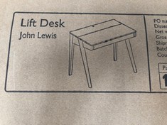 LIFT STORAGE DESK RRP £249:: LOCATION - BACK WALL (COLLECTION OR OPTIONAL DELIVERY AVAILABLE)