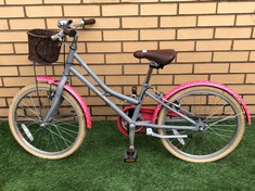 KIDS PINK AND WHITE DOTS KIDS BIKE WITH CART : LOCATION - FLOOR(COLLECTION OR OPTIONAL DELIVERY AVAILABLE)
