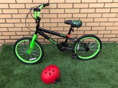 KIDS CONCEPT ZOMBIE BMX WITH RED CRASH HELMET : LOCATION - FLOOR(COLLECTION OR OPTIONAL DELIVERY AVAILABLE)