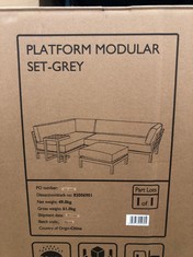JOHN LEWIS PLATFORM MODULAR SET GREY - RRP £1199: LOCATION - FLOOR(COLLECTION OR OPTIONAL DELIVERY AVAILABLE)