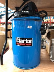 CLARKE 50L VACUUM DUST EXTRACTOR : LOCATION - TABLES(COLLECTION OR OPTIONAL DELIVERY AVAILABLE)