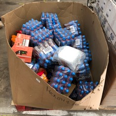 PALLET OF ASSORTED FOOD AND DRINK TO INCLUDE LUCOZADE SPORT DRINK SOME ITEMS MAY BE PAST BBE : LOCATION - FLOOR (COLLECTION OR OPTIONAL DELIVERY AVAILABLE)