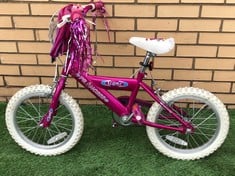 TIGAR PRINCESS KIDS BIKE 14"" WHEELS SINGLE SPEED: LOCATION - FLOOR (COLLECTION OR OPTIONAL DELIVERY AVAILABLE)