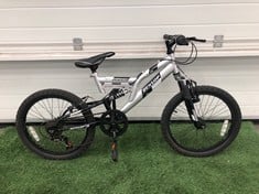 DUNLOP DS20 KIDS MOUNTAIN BIKE 11" FRAME 20" WHEELS 6 SPEED GRIP SHIFT GEARS : LOCATION - FLOOR(COLLECTION OR OPTIONAL DELIVERY AVAILABLE)