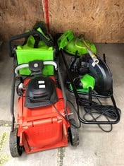 QTY OF GARDEN ITEMS TO INCLUDE FLYMO EASISTORE LAWNMOWER : LOCATION - A RACK(COLLECTION OR OPTIONAL DELIVERY AVAILABLE)