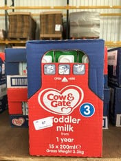 6 X COW AND GATE TODDLER MILK FROM 1 YEAR 15 X 200ML BBE 150524 - COLLECTION ONLY - LOCATION A RACK