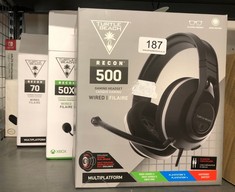 QTY OF ITEMS TO INCLUDE TURTLE BEACH RECON 500 BLACK GAMING HEADSET:: LOCATION - A RACK