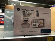 MOTOROLA NURSERY VM50G BABY MONITOR CAMERA - 5-INCH COLOUR DISPLAY PARENT UNIT - LULLABIES - TWO-WAY COMMUNICATION - HIGH SENSITIVE MICROPHONE, TILT AND DIGITAL ZOOM - NIGHT VISION, WHITE/GOLD: LOCAT