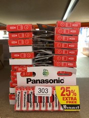 QTY OF PANASONIC AA 2917 ZINC R06R0 SPECIAL POWER BATTERY: LOCATION - B RACK