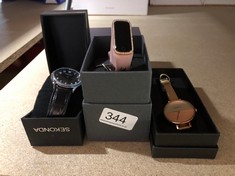 QTY OF ITEMS TO INCLUDE MENS SEKONDA WATCH BLACK LEATHER STRAP : LOCATION - B RACK