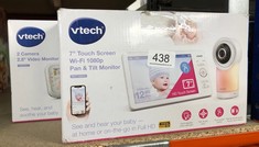 VTECH VM3250-2 VIDEO BABY MONITOR WITH 2 CAMERAS 300M LONG RANGE WITH 2.8"LCD, UP TO 19-HR VIDEO STREAMING, NIGHT VISION, SECURED TRANSMISSION TEMPERATURE SENSOR SOOTHING SOUNDS 2X ZOOM WHITE + VTECH