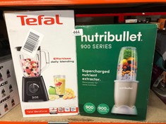 NUTRIBULLET BLENDER NB-201S 900W BLENDER CHAMPAGNE MULTI-FUNCTION COLD BEVERAGE SMOOTHIE MAKER- 2 CUP SIZES AND STAY FRESH LID + TEFAL BLENDFORCE BLENDER : LOCATION - C RACK