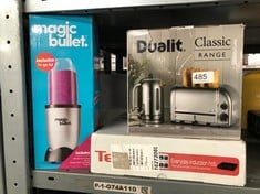 QTY OF ITEMS TO INCLUDE DUALIT CVJK13 CLASSIC KETTLE | POLISHED STAINLESS STEEL WITH COPPER TRIM | QUIET BOILING KETTLE | 90 SECOND BOIL TIME | 1.7 LITRE CAPACITY, 3 KW | 72820: LOCATION - C RACK