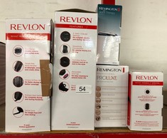 QTY OF ITEMS TO INCLUDE REVLON ONE-STEP STYLE BOOSTER - ROUND BRUSH DRYER & STYLER, ROUND BRUSH- 38 MM (THERMAL BRISTLES, CERAMIC-COATED BARREL, IONIC + CERAMIC TECHNOLOGY) RVDR5292UKE: LOCATION - A