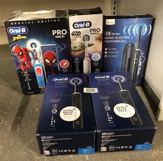 QTY OF ITEMS TO INCLUDE ORAL-B VITALITY PRO ELECTRIC TOOTHBRUSHES FOR ADULTS, GIFTS FOR HIM / HER, 1 HANDLE, 2 TOOTHBRUSH HEADS, 3 BRUSHING MODES INCLUDING SENSITIVE PLUS, 2 PIN UK PLUG, BLACK: LOCAT