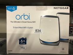 NETGEAR ORBI MESH WIFI SYSTEM (RBK852) | WIFI 6 MESH ROUTER WITH 1 SATELLITE EXTENDER |WIFI MESH WHOLE HOME TRIBAND COVERAGE UP TO 4,000 SQ FT AND 100 DEVICES | 11AX MESH AX6000 WIFI (UP TO 6GBPS).: