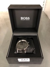 HUGO BOSS MENS STAINLESS STEEL WATCH - GREY DIAL : LOCATION - BACK RACK