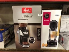 DELONGHI NESCAFÉ DOLCE GUSTO INFINISSIMA POD CAPSULE COFFEE MACHINE, ESPRESSO, CAPPUCCINO AND MORE,1.2 LITERS, EDG260.G, BLACK & CHARCOAL + MELITTA CALIBRA COFFEE MACHINE : LOCATION - BACK RACK