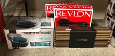 QTY OF ITEMS TO INCLUDE REVLON ONE-STEP HAIR DRYER AND VOLUMIZER FOR MID TO LONG HAIR (ONE-STEP, 2-IN-1 STYLING TOOL, IONIC AND CERAMIC TECHNOLOGY, UNIQUE OVAL DESIGN) RVDR5222: LOCATION - BACK RACK