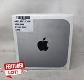APPLE 2023 MAC MINI DESKTOP COMPUTER M2 CHIP WITH 8 CORE CPU AND 10 CORE GPU, 8GB UNIFIED MEMORY, 256GB SSD STORAGE, GIGABIT ETHERNET. WORKS WITH IPHONE/IPAD - RRP £650: LOCATION - BLACK RACK J1