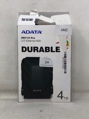 ADATA HD710 PRO 2.5" EXTERNAL HDD DURABLE 4TB - RRP £125: LOCATION - BLACK RACK J3