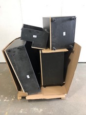 QUANTITY OF ASSORTED KITCHEN CARCASES IN BLACK