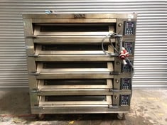 POLIN 5 X BAY INDUSTRIAL OVEN MODEL CAM.STRATOS-3STA4676H182107 SERIAL NUMBER 2012111/CD/0010 PRODUCTION YEAR 2021 MEASUREMENTS 190CM X 115CM X 210CM WEIGHT 140KG