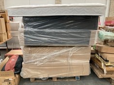 PALLET OF ASSORTED BED BASES / MATTRESSES TO INCLUDE APPROX 110CM SPRING MATTRESS IN WHITE (COLLECTION OR OPTIONAL DELIVERY) (KERBSIDE PALLET DELIVERY)