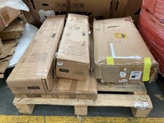 PALLET OF ASSORTED FURNITURE TO INCLUDE VIDA DESIGNS ARLINGTON MEDIUM RADIATOR COVER IN GREY / OAK (COLLECTION OR OPTIONAL DELIVERY) (KERBSIDE PALLET DELIVERY)