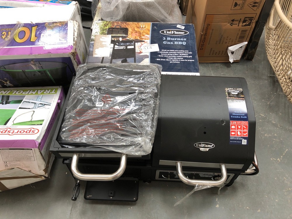 John Pye Auctions UNIFLAME CLASSIC GAS AND CHARCOAL COMBO GRILL TO
