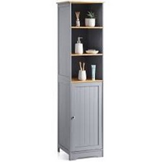 FITTED FURNITURE TALL BOY STORAGE UNIT IN GREY OAK - RRP £850 (COLLECTION OR OPTIONAL DELIVERY)
