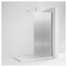 FLIPPER BRUSHED BRASS WETROOM SCREEN APPROX 300 X 1850MM - RRP £347 (COLLECTION OR OPTIONAL DELIVERY) (KERBSIDE PALLET DELIVERY)