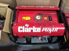 CLARKE POWER DUAL VOLTAGE PETROL GENERATOR - MODEL NO PG3800ADV - RRP £334 (7872) (COLLECTION OR OPTIONAL DELIVERY)