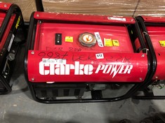 CLARKE POWER DUAL VOLTAGE PETROL GENERATOR - MODEL NO PG3800ADV - RRP £334 (7866) (COLLECTION OR OPTIONAL DELIVERY)