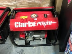 CLARKE POWER DUAL VOLTAGE PETROL GENERATOR - MODEL NO PG3800ADV - RRP £334 (7867) (COLLECTION OR OPTIONAL DELIVERY)