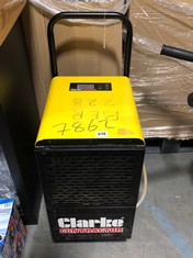 CLARKE CONTRACTOR INDUSTRIAL DEHUMIDIFER - RRP £562 (7862) (COLLECTION OR OPTIONAL DELIVERY)