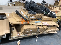 PALLET OF ASSORTED FURNITURE / PARTS TO INCLUDE CORONA 2 DOOR 5 DRAWER SIDEBOARD IN DISTRESSED GREY PINE (BOX 2/2 PART ONLY) (COLLECTION OR OPTIONAL DELIVERY) (KERBSIDE PALLET DELIVERY)