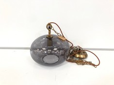 OTORO RECYCLED GLASS PENDANT - SMOKE - SMALL ROUND (OT2001) - RRP £150 (COLLECTION OR OPTIONAL DELIVERY)