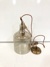 KALSI RECYCLED GLASS PENDANT LIGHT - LUSTRE - SMALL (KP0901) - RRP £210 (COLLECTION OR OPTIONAL DELIVERY)