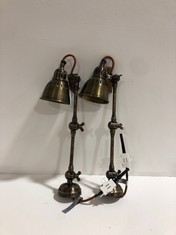 TUBU BRASS EXTENDABLE WALL LIGHT - ANTIQUE BRASS - 14 X 11CM (DIA) (TL1402) - RRP £175 (COLLECTION OR OPTIONAL DELIVERY)