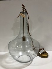 AGATARLA GLASS PENDANT - CLEAR - LARGE (AP9301) - RRP £325 (COLLECTION OR OPTIONAL DELIVERY)